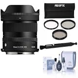 Sigma 15mm f/1.4 DC Contemporary Lens for Canon RF, Bundle with 58mm Filter Kit, Pen Lens Cleaner and Cleaning Kit