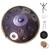 Steel Hand Drum with Soft Hand Pan Bag, 432Hz, 22inches, Instrument in D Minor 12, 10, 9 Notes Steel Handpan Drum Instrument (432hz 12notes)