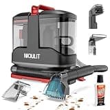 Portable Carpet & Upholstery Cleaner Machine - 15Kpa Deep Cleaning for Area Rugs, Pets, Couch & Car, Cleaning Machine with Dual Size BrushHead & Self-Cleaning System, Spot Cleaner for Stairs/Furniture