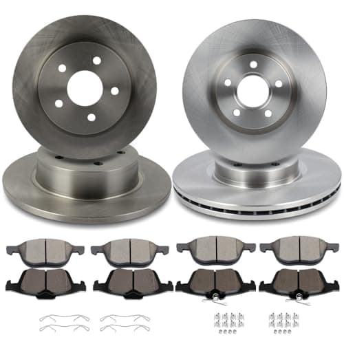 Front & Rear Brake Kits ACZCR 4x Disc Brake Rotors 8x Brakes Pads Fit For Ford For C-Max 2013-2017,For Ford For Escape 2013-2016