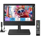 Feihe 12 Inch Small TV, Portable TV with HD Display, Antenna,HDMI,AV,USB Ports, Built-in Digital Tuner and Compact Design for Kitchen, RV, and Travel