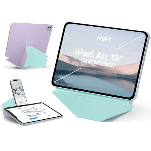 MOFT Dynamic Folio Tablet Stand for Desk Compatible with iPad Air 13-inch (M4 2026 /M3 2025 / M2 2024), Slim Magnetic Tablet Holder Case with 20+ Viewing Angles, Peony