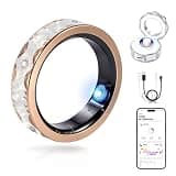 Smart Ring Fitness for Women White 9#No App Fee iOS Android Compatible