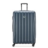 DELSEY PARIS Helium Aero Hardside Expandable Luggage with Spinner Wheels, Orion Blue, Checked-Large 28 Inch