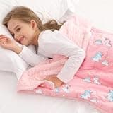 Alomidds Weighted Blanket 5lb 36"x48", Minky Dots Cooling Soft,Unicorn