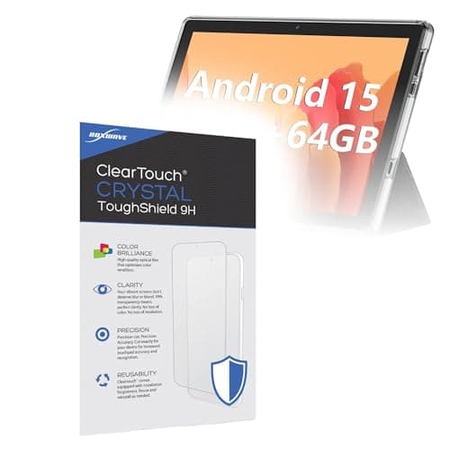 BoxWave Screen Protector Compatible With ECOPAD THTH-K12C Tablet (10.1 in) - ClearTouch Crystal ToughShield 9H (2-Pack), Clear 9H Tough Flexible Film Screen Protector