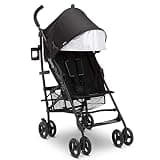 Jeep PowerGlyde Plus Stroller by Delta Children Lightweight Travel Stroller with Smoothest Ride, Aluminum Frame, 4-Position Recline, Extra Large Storage Basket, Black