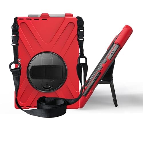 Compatible with Microsoft Surface Pro 7/Pro 6/Pro 5/Pro 4/Pro 7+ Case, Heavy Duty Rugged Shockproof Drop Protection Case with Pen Holder,Shoulder Strap Protective Cover Compatible with Kids Silicone C