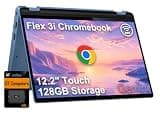 Lenovo IdeaPad Flex 3i Chromebook 2-in-1 Laptop (12.2" FHD+ Touchscreen, Intel N100, 4GB DDR5 RAM, 64GB eMMC + 64GB SD Card) for Home & Students, NFC, Lightweight, Long Battery Life, Chrome OS, Blue