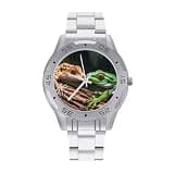 NTVOWPZO Three-Hand Analog Stainless Steel Watches for Men Easy Reader