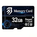 32GB Memory Card with Adapter, High Speed TF Card UHS-I Class 10 A1, Red Gold Flash Storage Expansion for Smartphones, Tablets, Dash Cams & Security Cameras