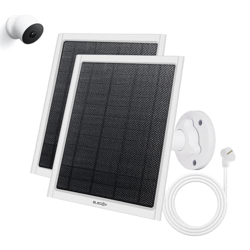 Solar Panels for Google Nest Camera Outdoor & Indoor (Battery Version) 8W Simplisa Solar Panel Made for Nest Camera, Solar Chwith IP65 Waterproof, 360° Mount & 13.1Ft Long Charging Cable-2 Park