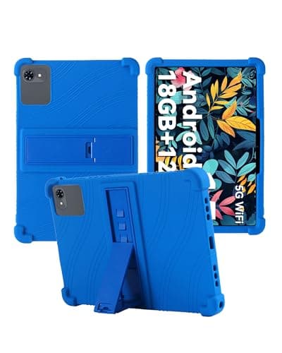 for Zenva T310 Tablet Case,BOVUGAC Adjustable Stand Shockproof Easy Installation Slim and Lightweight Premium Silicone Protective Shell for Zenva T80 10 Inch Tablet Case Cover.(Blue)