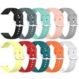 Chofit 10Pack 22mm FitCloudPro Smartwatch Bands, Soft Silicone Replacement Strap for FitCloudPro G62 K62 K52 K77 K51 P110 Smartwatch (L(6.1''-9.0''))