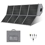 400W Portable Solar Panel, Camping Essentials Foldable Solar Panels Charger with Adjustable Kickstand IP65 Waterproof for Power Station Outdoor RV Camer Off Grid Hiking Emergency Power Backup