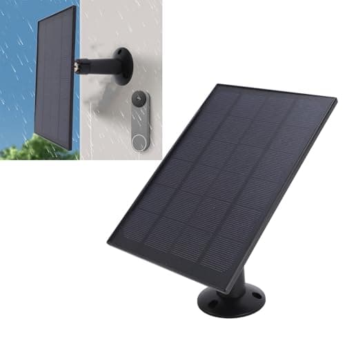 CIOURSTO 8W Solar Panel for Bird Feeder Camera, Type C Charger for Birdfy Feeder, 360 Adjustable Mount, IP66 Water Proof for Outdoors, Continuously Power Supply (Black)