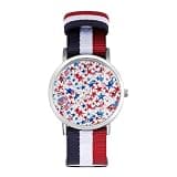 ZMYAPQO Red White Blue Stars and Stripes American Flag Watches for Men