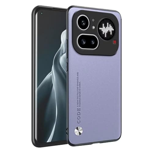 HAFFAN Phone Case Protective Cover Designed for NothingPhone (4a) Pro (6.83"), Imitation Leather Style - Light Purple