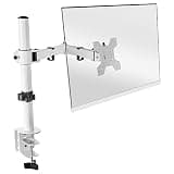 Mars Gaming MARM1 White, Arm Monitor Mount for Scrrens up to 32", Articulating and Height Adjustable, Sturdy Frame, VESA75 and VESA100 Compatible