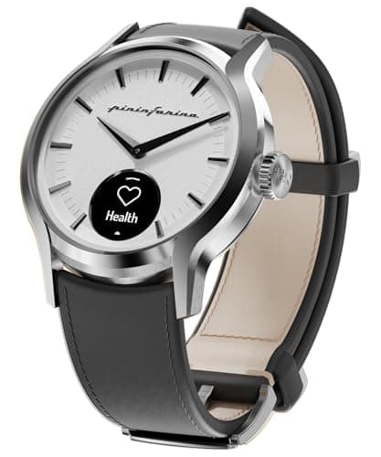 pininfarina PURA Hybrid Smartwatch – Luxury Analog Watch with Fitness Tracking, Heart Rate & Sleep Monitoring, Activity Tracker, Up to 30-Day Battery Life (Nero Steel)
