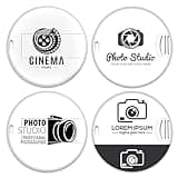 Custom Round Card USB Flash Drives Bulk Personalized Circle Memory Sticks with Double Sided Logo for Corporate Giveaways, Photography and Event Favors, Optional Custom Packaging (100,32 GB)