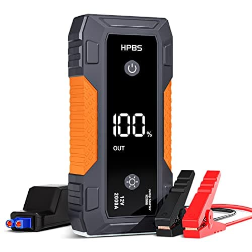 HPBS Jump Starter - 2000A Jump Starter Battery Pack for Up to 8L Gas and 6.5L Diesel Engines, 12V Portable Car Battery Jump Starter Box with 3.0" LCD Display