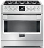 Fulgor Milano F6PDF3661 600 Series 36 Inch Wide 5.7 Cu. Ft. Free Standing Dual Fuel Range with Dual Crescendo Burners and Meat Probe - Stainless Steel