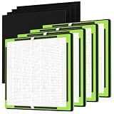 4 Packs IAF-H-100D Replacement Filter D Compatible with Idylis AC-2118 AC-2123 IAP-10-280 IAP10280 Air Purifi-ers D Type, Includes 2 Premium Filter & 4 Carbon Filters