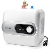 KENUOS 4 Gallon Water Heater Under Sink Instant Hot Water Heaters 1500W 110V 120V Mini Tank Water Heater with T&P Vavle 1/2" NPT for Kitchen,Bathroom,Camper,RV,Grey
