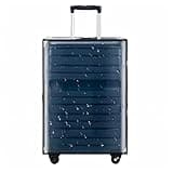 DATAENTROPYSAL 30 Inch Clear PVC Luggage Cover, Waterproof Suitcase Protector with Tag Pocket, Reusable Dustproof Travel Cover for 30” Checked Luggage