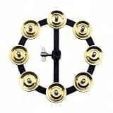 KQFCAZRE Cymbal-mountedHat Tambourine Construction Mountable Cymbal-mountedHat Tambourine Fit Ching Disc for, Single-layer Brass Hi-Hat Tambourine