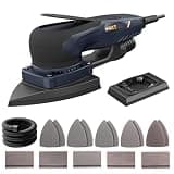 MAXXT Brushless 2-in-1 Detail Sander and Sheet Sander Set, 350W 3mm Electric Orbital Sander with Replaceable Backing Plates, Variable Speed Compact Mouse Sanders for Woodworking with 20 Sanding Papers