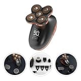 HEANUJJ Rechargeable Five-Head Rotary Shaver for Men with LCD Display, Abs Material, Easy to Wash, Skin-Safe Electric Beard Clipper Suitable for Wet and Dry Use