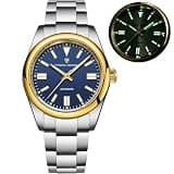 QUORVEXA Pagani Design PD1831 Watches for Men Automatic Mechanical 40mm Sport Waterproof Stainless Steel Sapphire Glass Wrist Watch (Gold Blue)