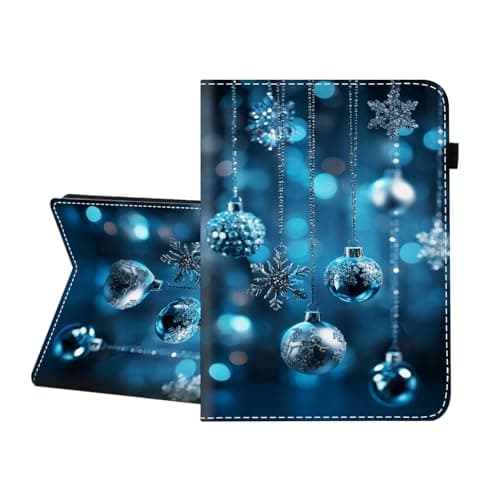 CICPLKSE Case for iPad 10.2 Inch (9th/8th/7th Gen, 2021/2020/2019), iPad Air 3 10.5 (3rd Gen, 2019) and iPad Pro 10.5 2017,Premium PU Leather Cover with Auto Sleep Wake,Christmas Ornaments