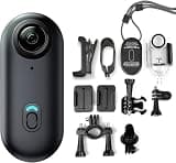 Mini Body Camera H88, 1080P FHD Wearable Action Cam, Thumb-Sized Bodycam & Waterproof Case 30M Underwater, POV Loop Recording for Motorcycle Helmet, Bike, Security, Travel & Outdoor(No Card, Black)