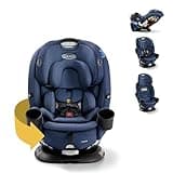 Graco Turn2Me 3-in-1 Rotating Convertible Car Seat, Brighton, Rear-Facing Rotation Only, Forward-Facing Mode, Highback Booster Up to 100 lbs, Adjustable Headrest & Harness, Steel Reinforced Frame