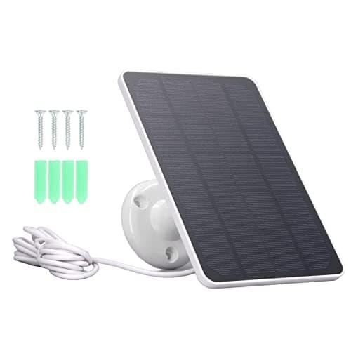 Cloimei 10W Solar Panel Charger Type C Output High Efficiency Portable Solar Power Bank for Outdoor Security Cameras Lights Water Pumps Made of ABS Monocrystalline Silicon with Mou