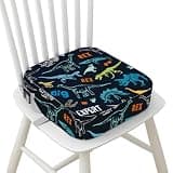 Wooshwa Chair Cushion for Dining Table, Soft Chair Pad with Non-Slip Bottom, Portable Cushion with 2 Adjustable Straps (Silhouette Dinosaur)