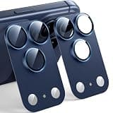 TAURI 2 Pack for iPhone 17 Pro Camera Lens Protector, Full Coverage Military-Grade Shatterproof, Upgrade AR Anti-Reflection Ultra Clear Transmission & Case Friendly, Deep Blue