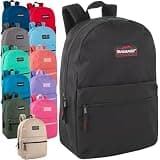 Trail maker 24 Pack- Classic 17 Inch Backpacks in Bulk Wholesale Back Packs for Boys and Girls (Assorted 12 Colors Pack)