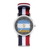 ZMYAPQO Vintage Argentina Argentinian Flag Pride Soccer Football Watches for Men