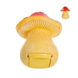 iplusmile Red Mushroom Key Holder outside Realistic Resin Storage Solution for Indoor and Yard Use, Stylish Secret Key Hider and Decorative Garden Container