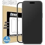Mothca 2 Pack Matte Glass Screen Protector for iPhone 17 Pro Max[6.9 inch] + 2 Pack Camera Lens Protector, Anti-Glare & Anti-Fingerprint (Not Privacy Film) Tempered Glass, Bubble Free, Smooth as Silk
