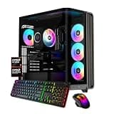 iBUYPOWER Trace Gaming PC Desktop Computer AMD Ryzen 7 9700F CPU, AMD Radeon RX 9070XT 16GB GPU, 32GB DDR5 5200MHz RAM, 1TB NVMe SSD, Windows 11 Home, Gamer Keyboard and Mouse - TBA7R97XT02