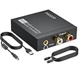 PROZOR 192KHz Digital to Analog Audio Converter, DAC Optical to Analog L/R RCA 3.5mm Converter, Digital SPDIF Toslink Optical to 3.5mm Jack Adapter for PS3 HD DVD PS4 Amp Apple TV Home Cinema