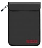 6.3"x9.84" Black Lipo Safe Bag with Fireproof Zipper Fireproof Edge Wrapping Fireproof Wire,Home Office Travel Fireproof Safe Storage for Cash Valuables Jewelry Passport Power Bank Lipo Battery