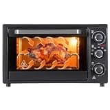 32L 1500W Convection Toaster Oven, Rotisserie Dehydrate Roast Countertop Oven, 60-Min Timer 0-230°C, 6 Cooking Accessories US Plug