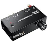 PROZOR Pre Amplifier for Turntable Audiophile M/M Phono preamp with Level Volume Controls with RCA Input, RCA/3.5MM Output interfaces, Low Noise Operation Including 12V 1A Power Adapter