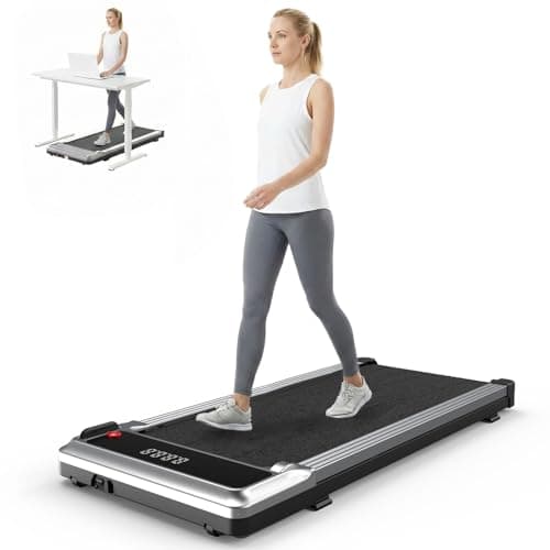 DUMOS Walking Pad Treadmill for Home, Armless and Compact Under-Desk Treadmills with Remote Control and Adjustable Speed, Slim & Portable Design for Office, Workouts Fitness